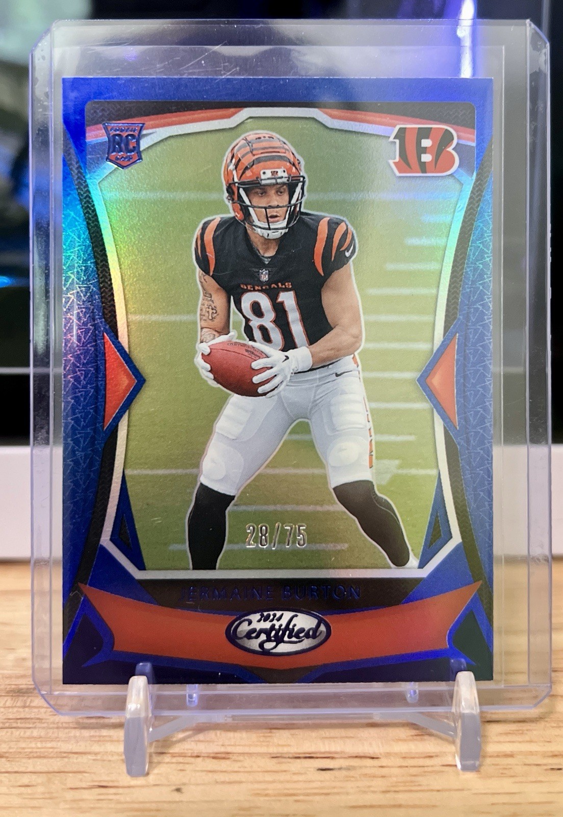 2024 Panini Certified - Rookies Jermaine Burton #158 Blue Mirror /75 (RC)