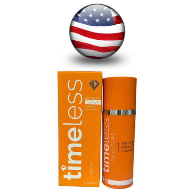 Timeless Skin Care 10% Vitamin C + E Ferulic Acid Serum, 4 Oz Jumbo Brand New