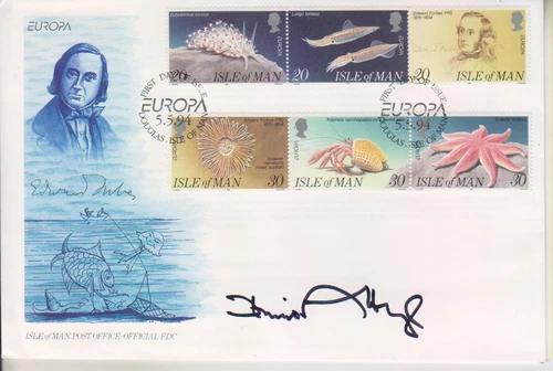 DAVID ATTENBOROUGH SIGNED ISLE OF MAN FDC