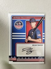 2023 Panini USA Baseball Stars & Stripes Blue Nolan Traeger #NTDP-NT Auto NM