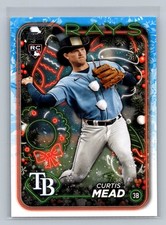 2024 Topps Holiday Curtis Mead RC Snowman Top Hat Image Variation SP #H53 Rays