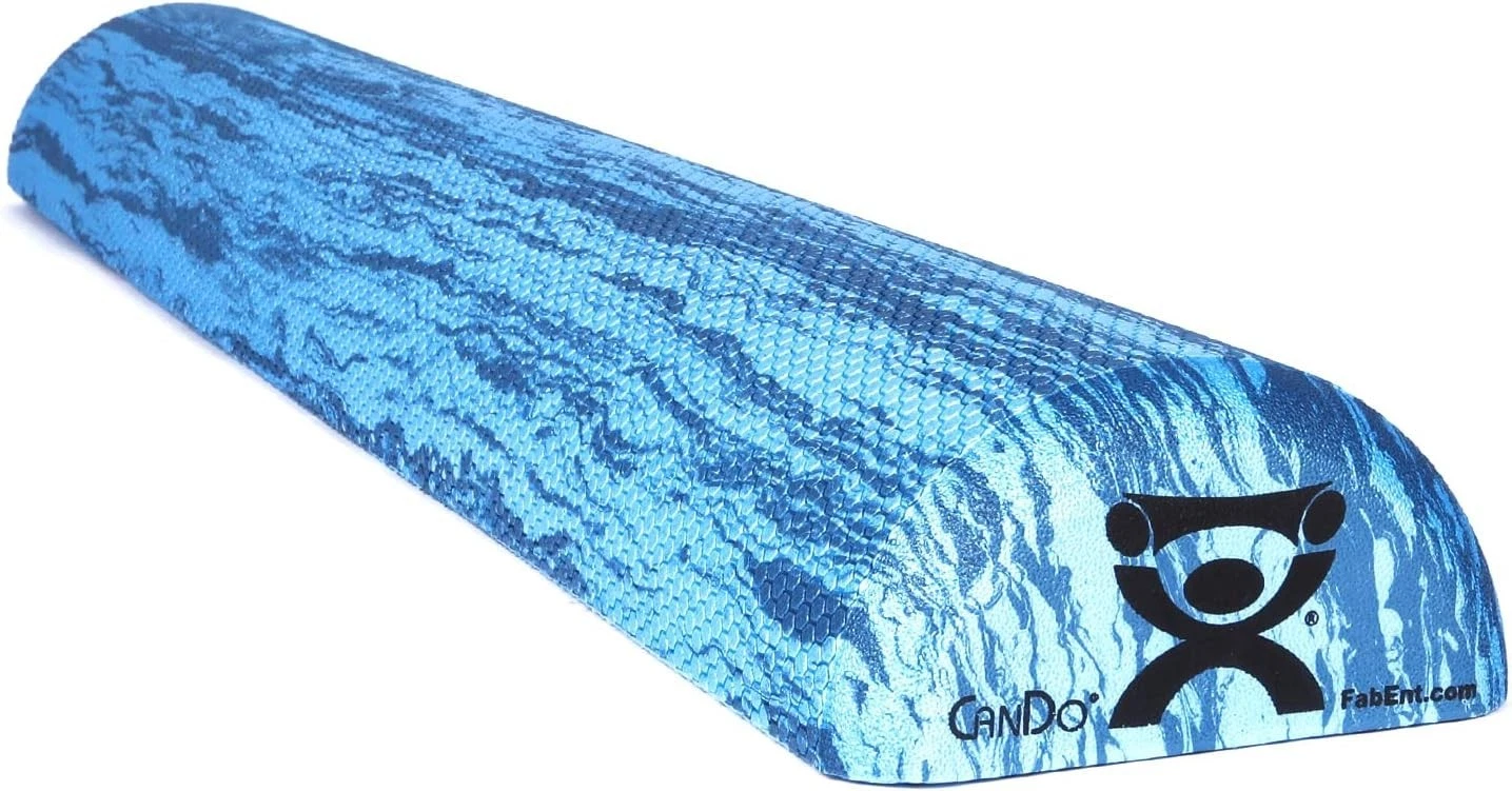 CanDo Blue Marble High Density EVA Foam Roller For Muscle Restoration, Massag...