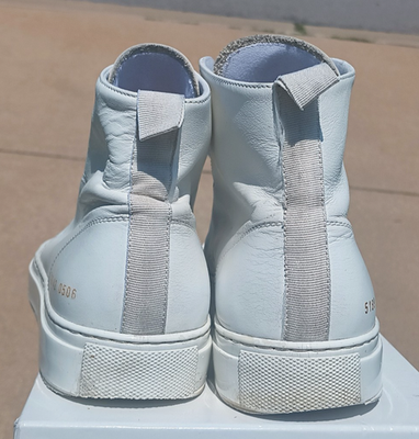 Common Projects Achilles White high top sneaker Men’s size 12 model 5189 44 0506 Common Projects Achilles high-top EU 42 US 9/9.5 White 5189  main image 3