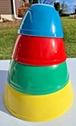 Vintage Pyrex Primary Colors Nesting Mixing Bowls Set 401-404 Nice & Glossy