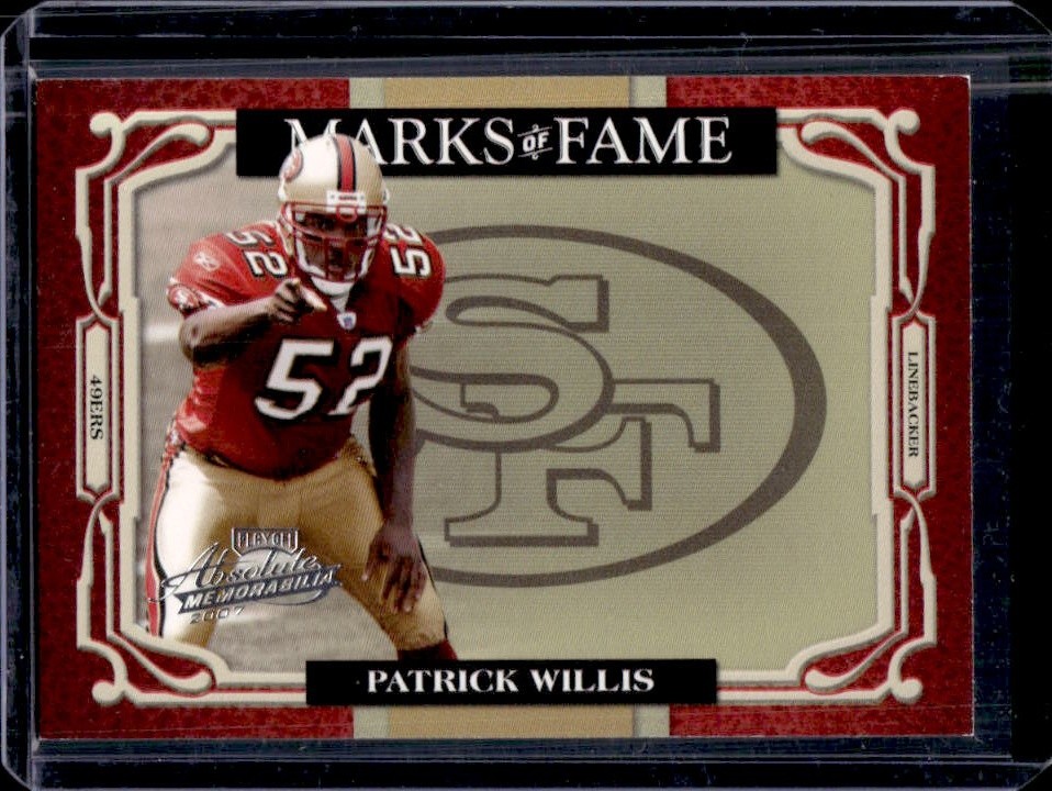 Patrick Willis Playoff Absolute Memorabilia Marks of Fame #MOF42 Base