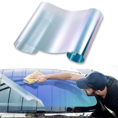 Chameleon Deep Blue Car Front Window Tint Solar Film Protection Scratch
