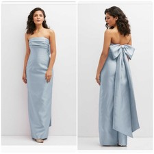 Alfred Sung Porter Style D856 Strapless Draped Bodice Column Dress Size 10