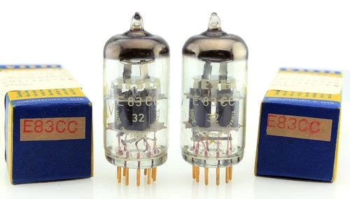 Matched Pair 1973 Tesla E83CC ECC83 ECC803S Gold Pin NOS Military Vacuum Tubes