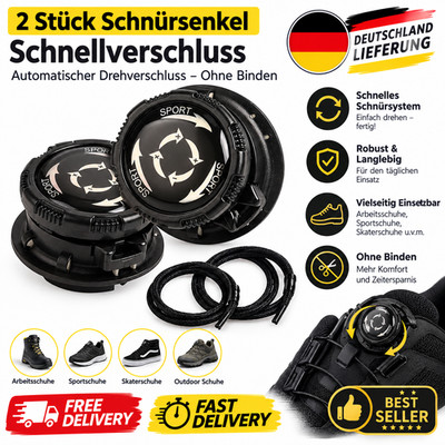 2 Stück Schnürsenkel Schnellverschluss Schuhe,Boa Verschluss Automatischer Drehv