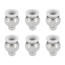 6Pcs Pneumatic Fitting, 10mm Tube OD x 1/8" PT Push to Connect Pneumatic Fitting