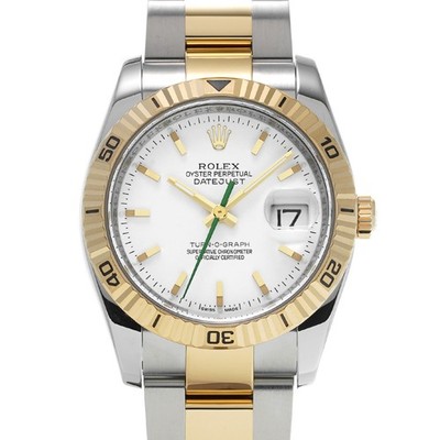ROLEX Datejust Turn-O-Graph 116263 white WATCH 721914