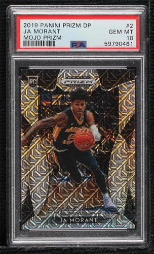 2019-20 Panini Prizm Draft Picks Mojo /49 Ja Morant #2 PSA 10 GEM MT Rookie RC