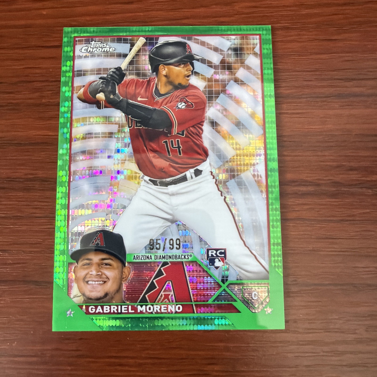 2023 Topps Chrome Green Sonar 95/99 Gabriel Moreno #189 Rookie RC