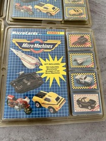 8 Vintage 1989 Galoob Micro Machines Micro Cards and book Series 1 + 2 New