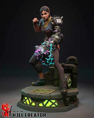 #ad Sevika Arcane 200mm 12K Resin Model Kit Painted 3d Printed DIY Figure $350.00