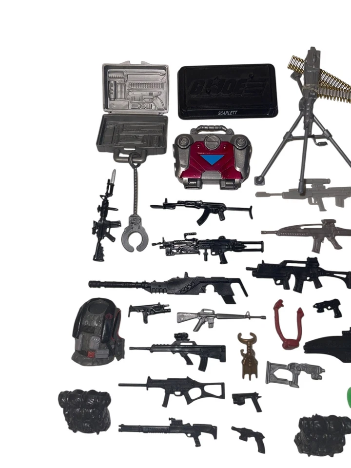 Lote de 332 accesorios armas G.I./GI Joe 25 aniversario/ETC originales de la década de 2000 Foto 3 de 4