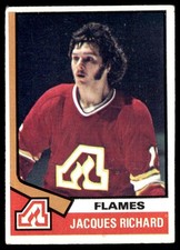 1974-75 Topps Hockey Card Jacques Richard Atlanta Flames #139 EX+