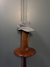 Vintage Hat Hickory Stripe Engineer Train Conductor Cap