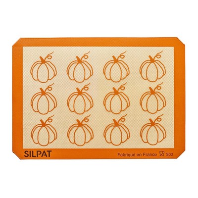 Silpat Premium Pumpkin Non-Stick Half Sheet Size Silicone Baking Mat, 11-5/8 x