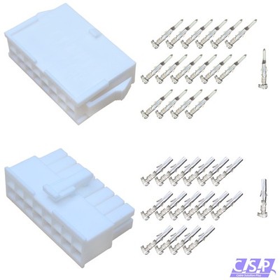 Set 16-polig Molex Mini-Fit Jr. Buchse 39-01-2165 + Stift 39-01-2166, 5557, 5559