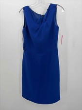 Pre-Owned Tahari Arthur S. Levine Blue Size 6 Midi Sleeveless Dress