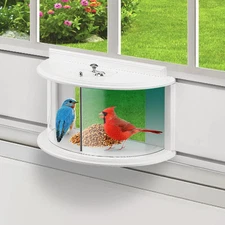 Window Bird Feeder 180° Clear Feeders for Viewing Inside Squirrel Proof Wild
