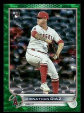 Jhonathan Diaz Los Angeles Angels 2022 Topps Green Foil #332 SN /499