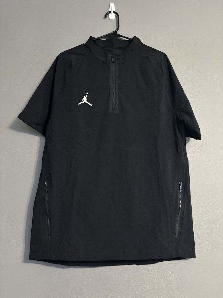 JUMPer 96 Jordan Jumpman 1/4 Zip Pullover Black Men's M Mock Neck Short