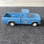 Vintage 1960's Tonka Blue Jeep Pickup Pick-Up 9” Pressed Steel Truck + trailer