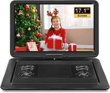 19.6" Portable DVD Player, 17.1" HD Screen, 5-Hr Battery, Car Charger, USB/SD