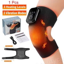 Heated Knee Massager Cordless with 3 Levels Vibration for Knee Joint Pain Relief