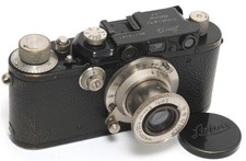  Leitz Leica IIIA BLACK w. Leitz Elmar 3.5/50mm lens M39 Screw Mount