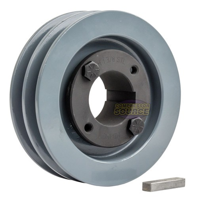 #ad Cast Iron 4quot; Dual Groove Pulley Belt A Section 4L with 1 3 8quot; Sheave Bushing $59.95