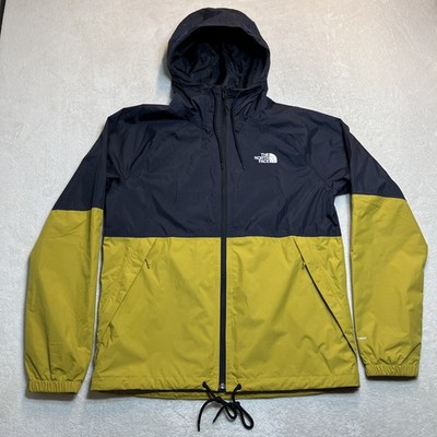 The North Face Antora Mens M Navy/Mustard 2-Tone DryVent Hooded Rain Jacket NWOT