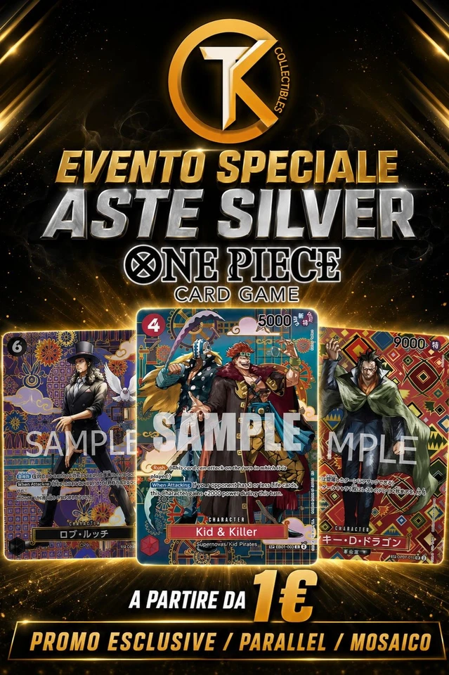 🔥[EVENTO SPECIALE] 🔥ASTE SILVER - ONE PIECE PROMO, MOSAICO,  PARALLEL