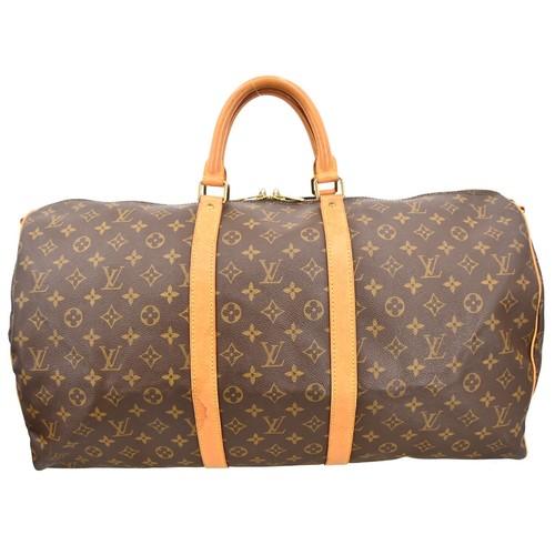 BUYIT03 LOUIS VUITTON KEEPALL BANDOULIERE 55 TRAVEL BAG M41414 VI0937 RQ02751