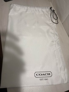Coach White Satin Drawstring Dust Bag for Handbag Purse 23" x 19" Storage