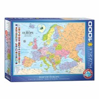 Eurographics Puzzle Karte Von Europa, Landkarte, 1000 Teile, 68X48 Cm, 6000-0789