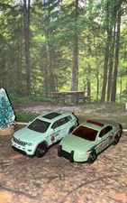 Lot Of 2 Matchbox National Park Ford Interceptor & Jeep Grand Cherokee Moving Pt