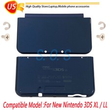 Fit New Nintendo 3DS XL 3DS LL Blue Housing Shell Top  Bottom Cover Replacement