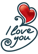 Valentine's Day Direct to Film Print - I Love You Heart