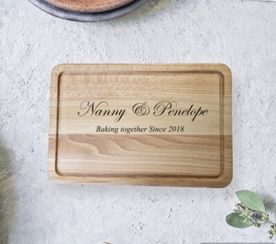Custom Wooden Chopping Board – Laser Engraved With Any Text You Like