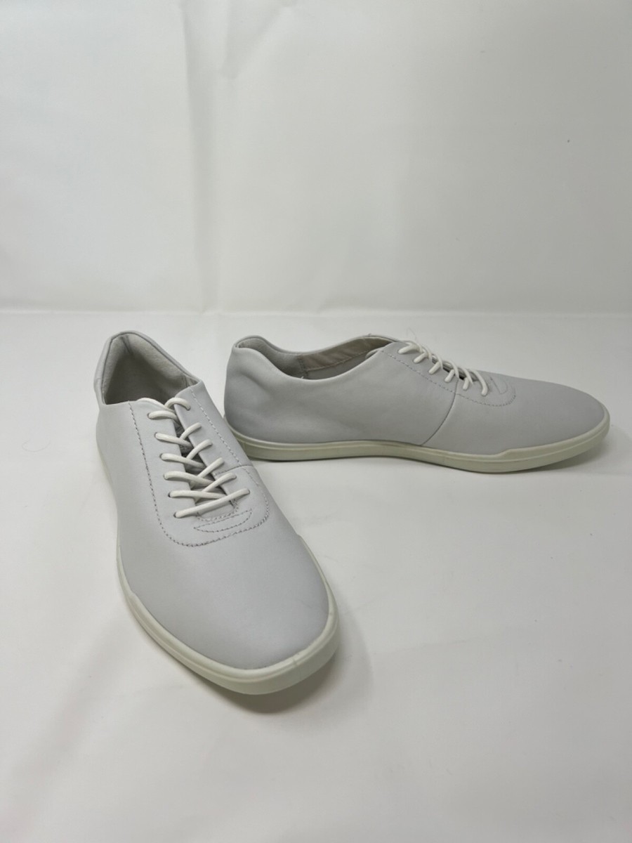 ECCO Simpil Women's Low Top Oxford White Leather Flat Sneakers New