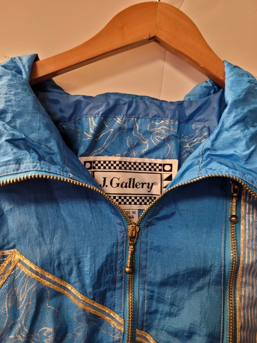 vintage J.Gallery jacket size S blue ,gold and silver colors | eBay