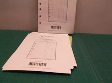 lot of 2 Classic Size Payment/Expense Record and Check Register, Sized and Punch