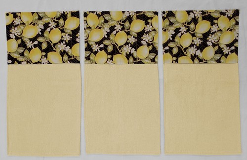 Lemon Blossoms Wraparound Snap Hanging Towels - Picture 9 of 10