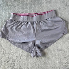 Ivy Park Running Shorts Womens Small Grey Mesh Panel Athletic Workout Gym Pocket