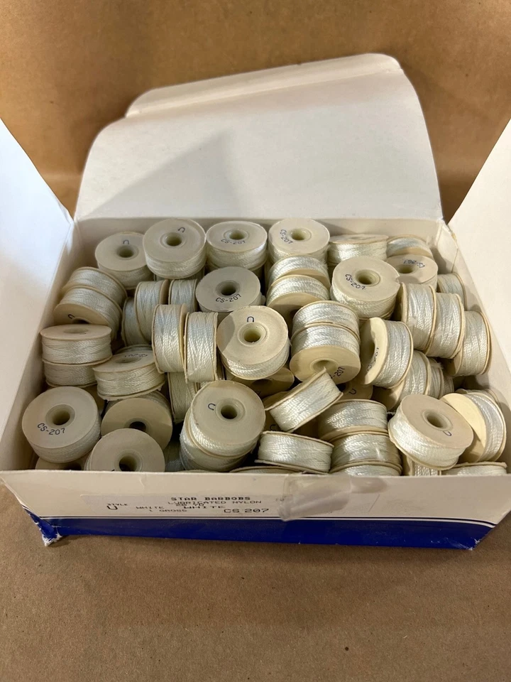 207 (TEX 210) STYLE U COATS WHITE NYLON BOBBINS 1 GROSS (144 PCS) - Image 2 of 3