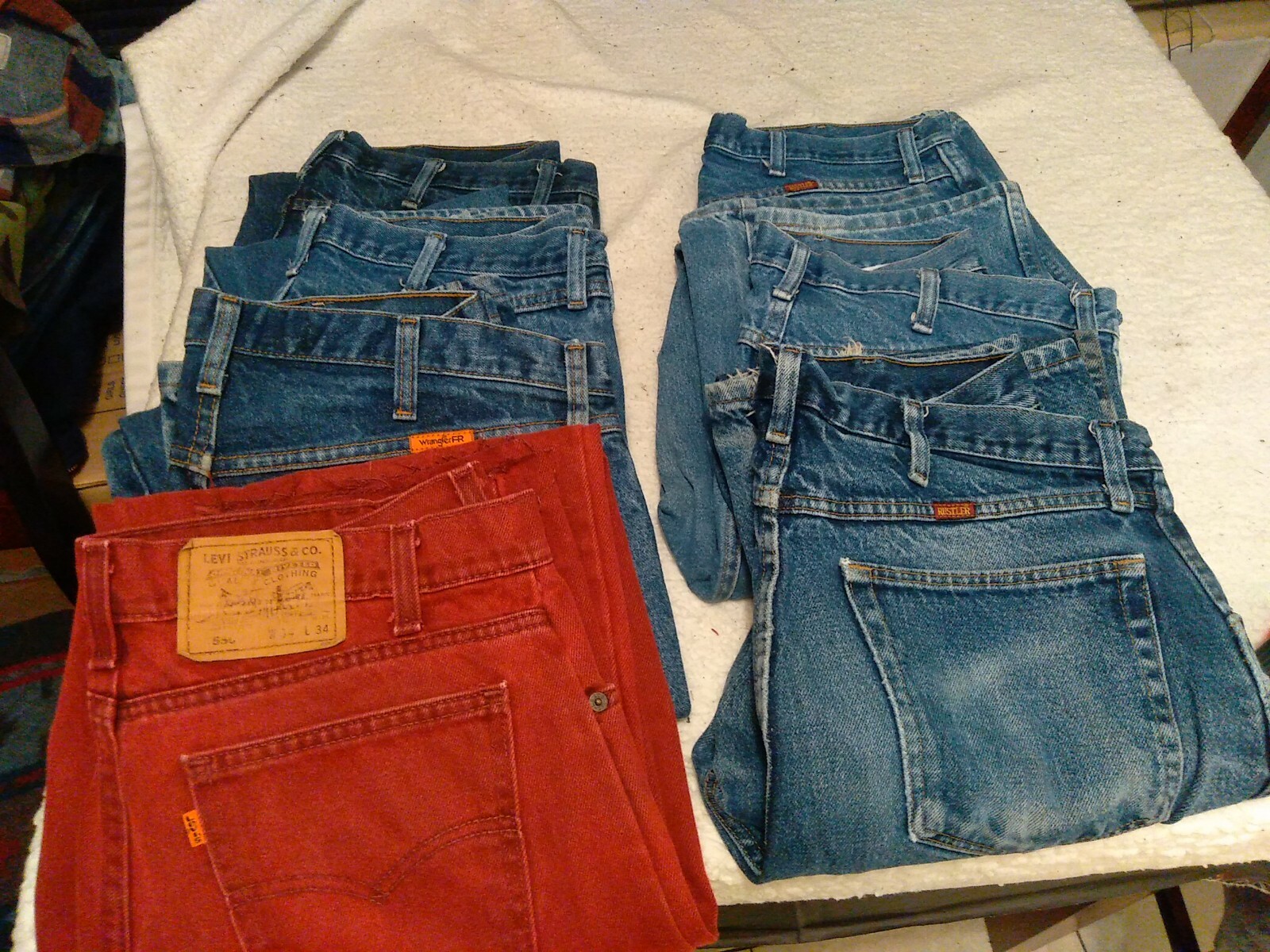 Купить Lot 7 Vintage jeans Rustler levi 