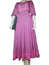 Anarkali dress set - Pink/gray.